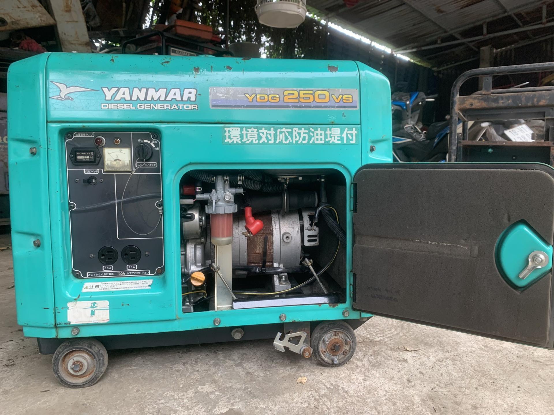 Máy phát điện nhật bãi chạy dầu diesel yanmar Ydg 250vs